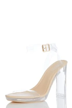 Nude Clear Thin Heeled Sandal -Outlet Clothyne Store 00100028312 XB