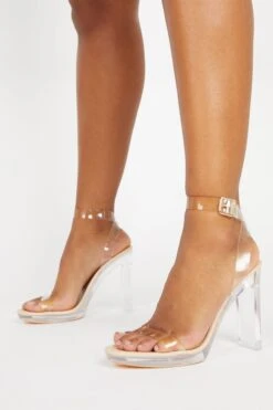 Nude Clear Thin Heeled Sandal -Outlet Clothyne Store 00100028312 XM