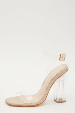 Square Toe Clear Heeled Sandal -Outlet Clothyne Store 00100031836 XB