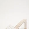 White Padded Mule Sandals -Outlet Clothyne Store 00100032846 ZM