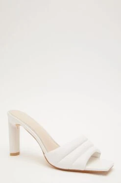White Padded Mule Sandals -Outlet Clothyne Store 00100032846 ZS