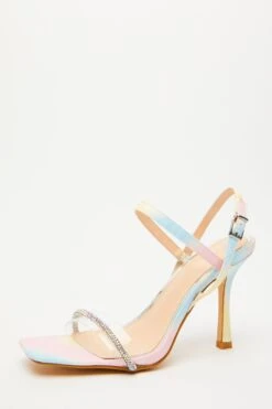 Multicoloured Diamante Heeled Sandals -Outlet Clothyne Store 00100032942 XB