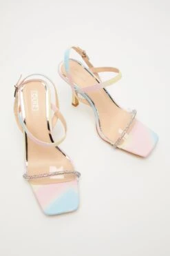 Multicoloured Diamante Heeled Sandals -Outlet Clothyne Store 00100032942 XS