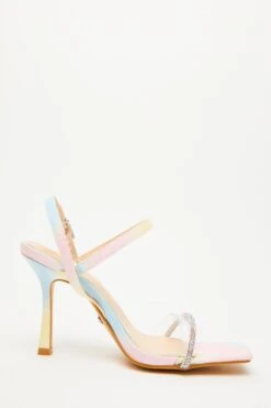 Multicoloured Diamante Heeled Sandals -Outlet Clothyne Store 00100032942 ZS