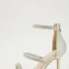 Sage Satin Embellished Heeled Sandals -Outlet Clothyne Store 00100032946 ZM