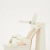 White Platform Knot Heeled Sandals -Outlet Clothyne Store 00100032958 ZM