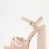 Pink Platform Knot Heeled Sandals -Outlet Clothyne Store 00100032959 ZM