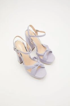 Lilac Platform Knot Heeled Sandals -Outlet Clothyne Store 00100032960 XS