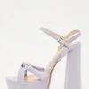 Lilac Platform Knot Heeled Sandals -Outlet Clothyne Store 00100032960 ZM