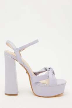Lilac Platform Knot Heeled Sandals -Outlet Clothyne Store 00100032960 ZS