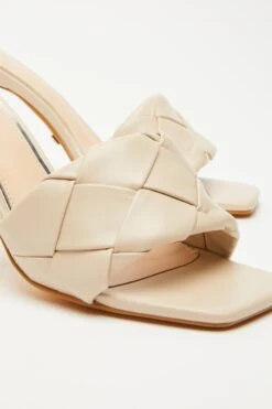 Nude Woven Mule Sandals -Outlet Clothyne Store 00100032968 ZB