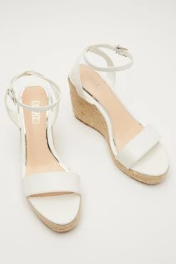 White Woven Wedges -Outlet Clothyne Store 00100033255 XS