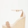 Blush Pink Embellished Pleat Wedges -Outlet Clothyne Store 00100033260 ZM