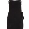 Black Wrap Mini Dress -Outlet Clothyne Store 00100034065 ZM