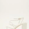 White Strappy Block Heeled Sandals -Outlet Clothyne Store 00100034553 ZM