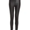 Black Faux Leather Skinny Jeans