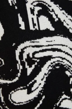 Black Marble Print Mini Jumper Dress -Outlet Clothyne Store 00100034803 ZS