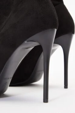 Black Over The Knee Heeled Sock Boots -Outlet Clothyne Store 00100035131 ZB