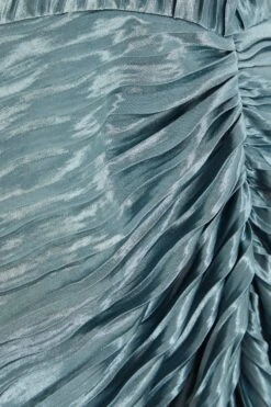 Grey Plisse Ruched Midi Dress -Outlet Clothyne Store 00100035166 ZS