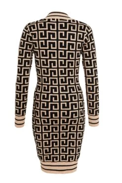 Stone Geometric Mini Jumper Dress -Outlet Clothyne Store 00100035238 ZB