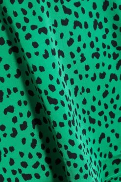 Green Animal Print Skater Dress -Outlet Clothyne Store 00100035494 ZS