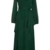 Green Chiffon Wrap Maxi Dress -Outlet Clothyne Store 00100035677 ZM