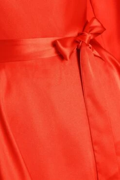 Orange Satin Frill Playsuit -Outlet Clothyne Store 00100035709 ZS