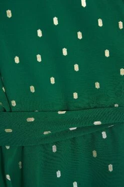 Bottle Green Chiffon Foil Mini Dress -Outlet Clothyne Store 00100035760 ZS