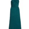 Teal Chiffon Crinkle Halter Neck Midi Dress 2 Teal Chiffon Crinkle Halter Neck Midi Dress -Outlet Clothyne Store 00100035778 ZM