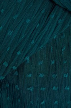 Teal Chiffon Crinkle Halter Neck Midi Dress 13 Teal Chiffon Crinkle Halter Neck Midi Dress -Outlet Clothyne Store 00100035778 ZS