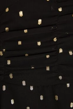 Black Chiffon Foil Tiered Mini Dress -Outlet Clothyne Store 00100035887 ZS