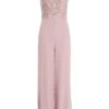 Pink Chiffon Embellished Palazzo Jumpsuit -Outlet Clothyne Store 00100035924 ZM
