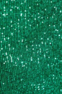 Green Sequin Wrap Mini Dress -Outlet Clothyne Store 00100036006 ZS
