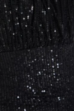 Black Sequin Ruched Bodycon Mini Dress -Outlet Clothyne Store 00100036008 ZS