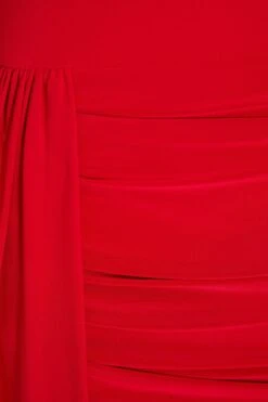 Red Ruched Drape Mini Dress -Outlet Clothyne Store 00100036049 ZS