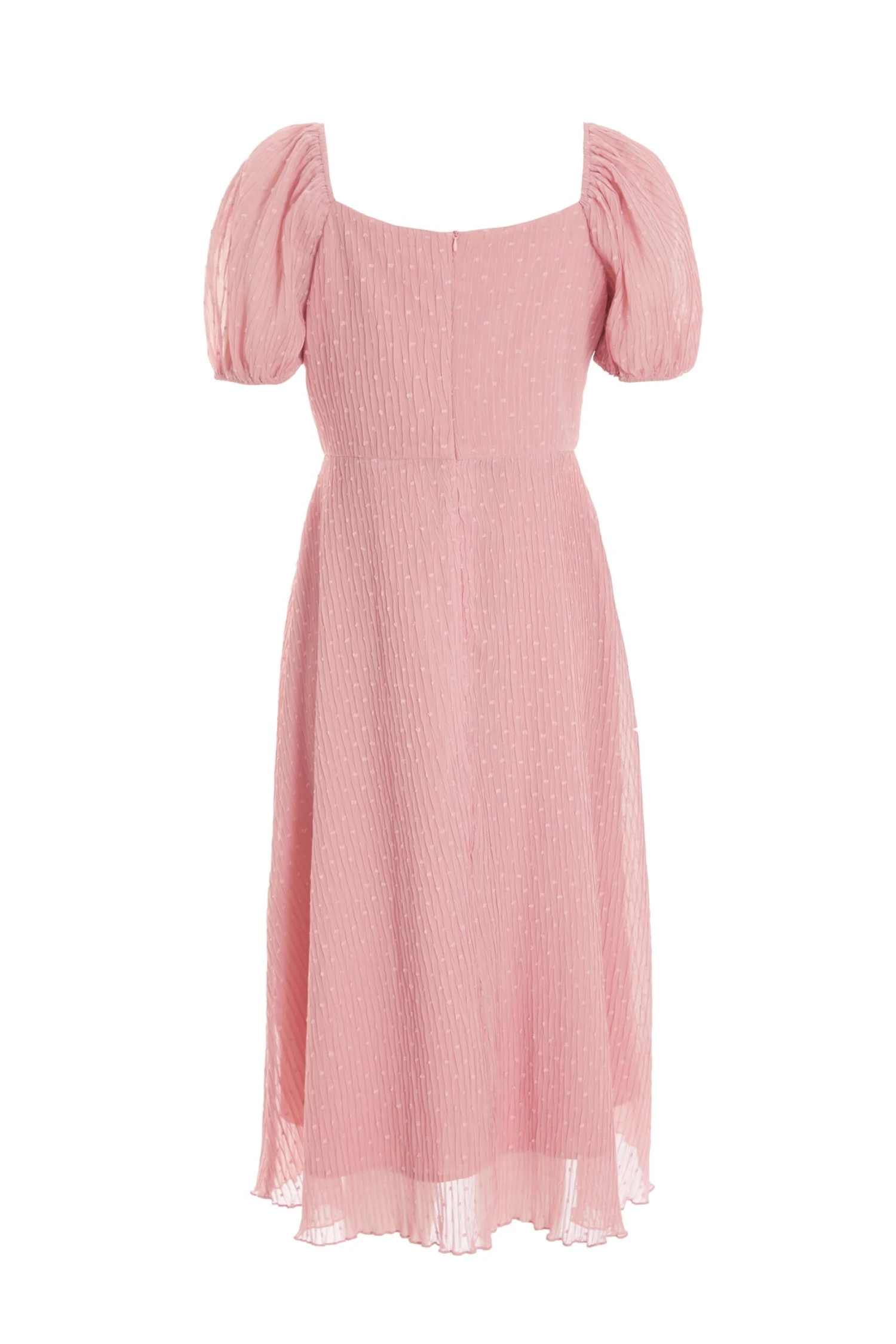Pink Chiffon Crinkle Midi Dress 7 Pink Chiffon Crinkle Midi Dress - Image 5