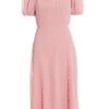 Pink Chiffon Crinkle Midi Dress -Outlet Clothyne Store 00100036160 ZM