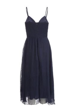 Navy Chiffon Crinkle Midi Dress 12 Navy Chiffon Crinkle Midi Dress -Outlet Clothyne Store 00100036161 ZB