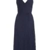 Navy Chiffon Crinkle Midi Dress -Outlet Clothyne Store 00100036161 ZM