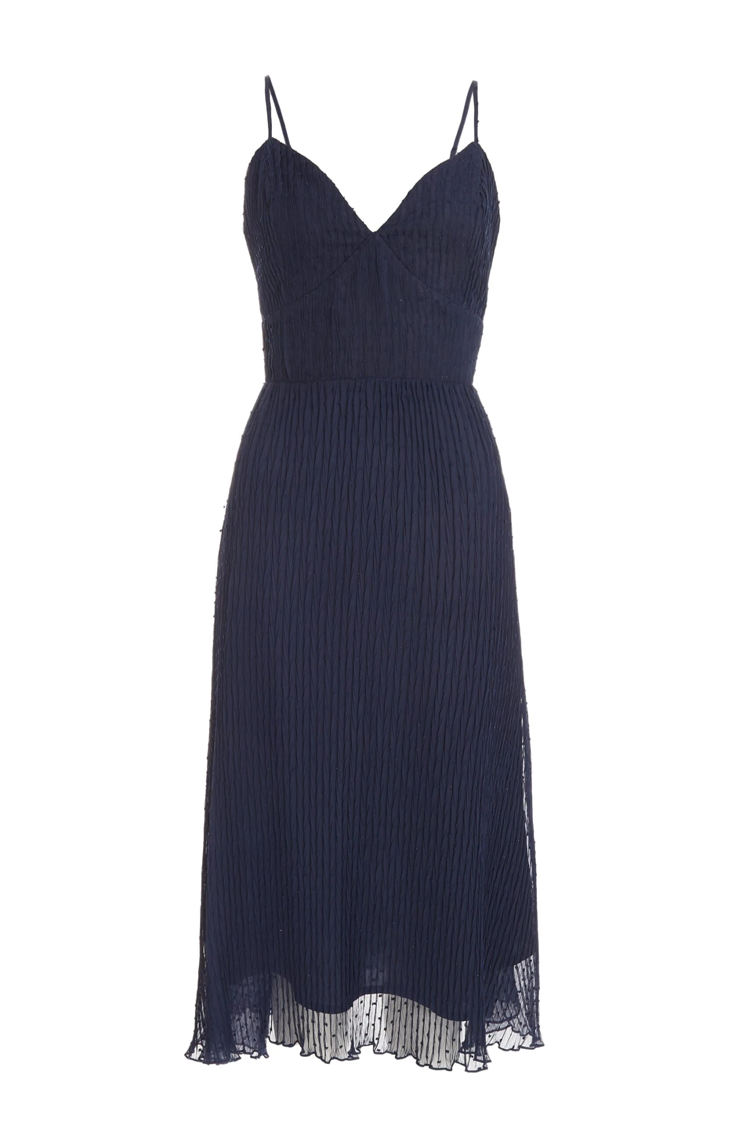 Navy Chiffon Crinkle Midi Dress 3 Navy Chiffon Crinkle Midi Dress