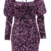 Pink Sequin Bodycon Mini Dress -Outlet Clothyne Store 00100036204 ZM