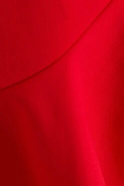 Red One Shoulder Bow Midi Dress -Outlet Clothyne Store 00100036286 ZS