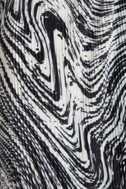 Black Plisse Swirl Midaxi Dress -Outlet Clothyne Store 00100036322 ZS