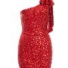 Red Sequin Bow Bodycon Mini Dress -Outlet Clothyne Store 00100036356 ZM