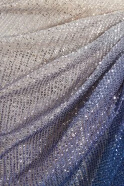 Silver Ombre Sequin Ruched Midi Dress -Outlet Clothyne Store 00100036416 ZS