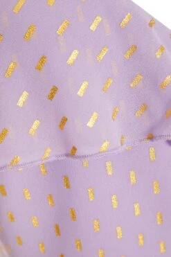 Lilac Chiffon Foil Midi Dress -Outlet Clothyne Store 00100036461 ZS