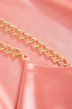 Pink Satin Slip Mini Dress -Outlet Clothyne Store 00100036491 ZS