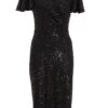 Black Sequin Wrap Midi Dress 2 Black Sequin Wrap Midi Dress -Outlet Clothyne Store 00100036495 ZM