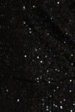 Black Sequin Wrap Midi Dress -Outlet Clothyne Store 00100036495 ZS