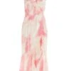Pink Brush Stroke Frill Midaxi Dress -Outlet Clothyne Store 00100036520 ZM